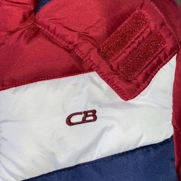 CB Sport Merlot/White/Navy Fleece Puffer Jacket - Picture 4 of 10